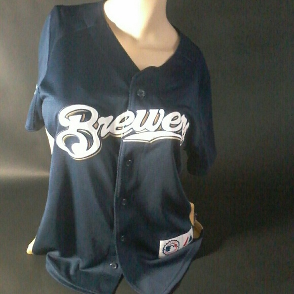 Majestic Tops - Milwaukee Brewers Baseball Jersey Fielder #28